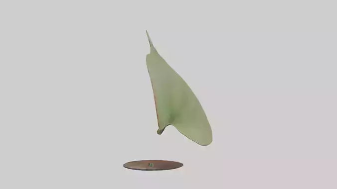 3D model Leaf Vein Sculpture statue model VR / AR / low-poly