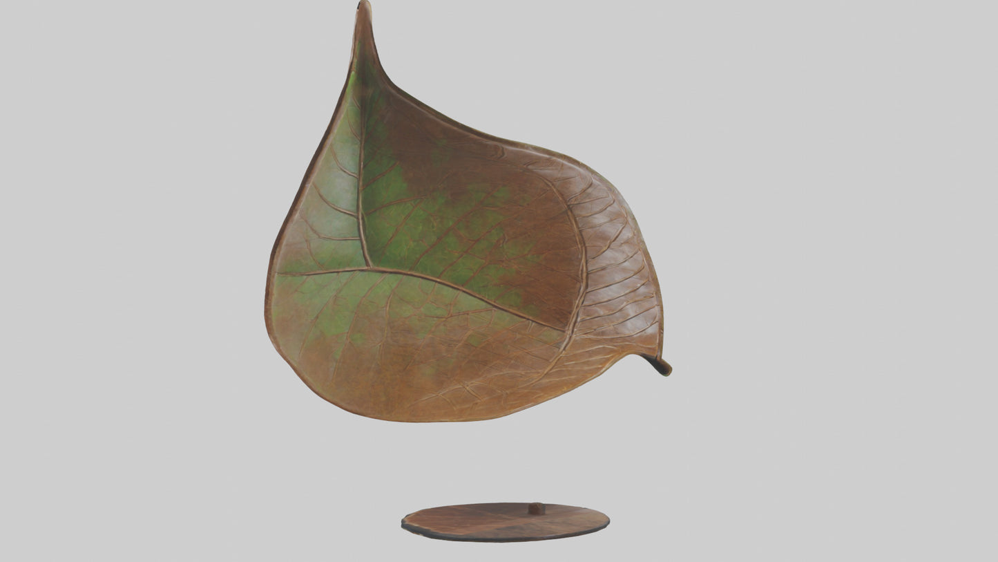 3D model Leaf Vein Sculpture statue model VR / AR / low-poly