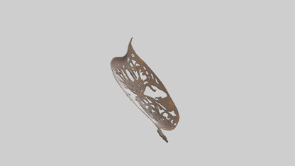 3D model Leafshaped metal sculpture model VR / AR / low-poly