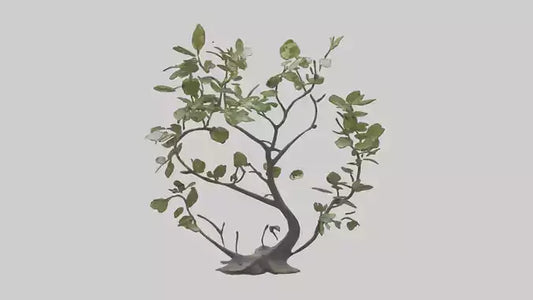 3D model Leafy Branch Sculpture model VR / AR / low-poly