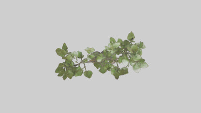 3D model Leafy Branch Sculpture model VR / AR / low-poly