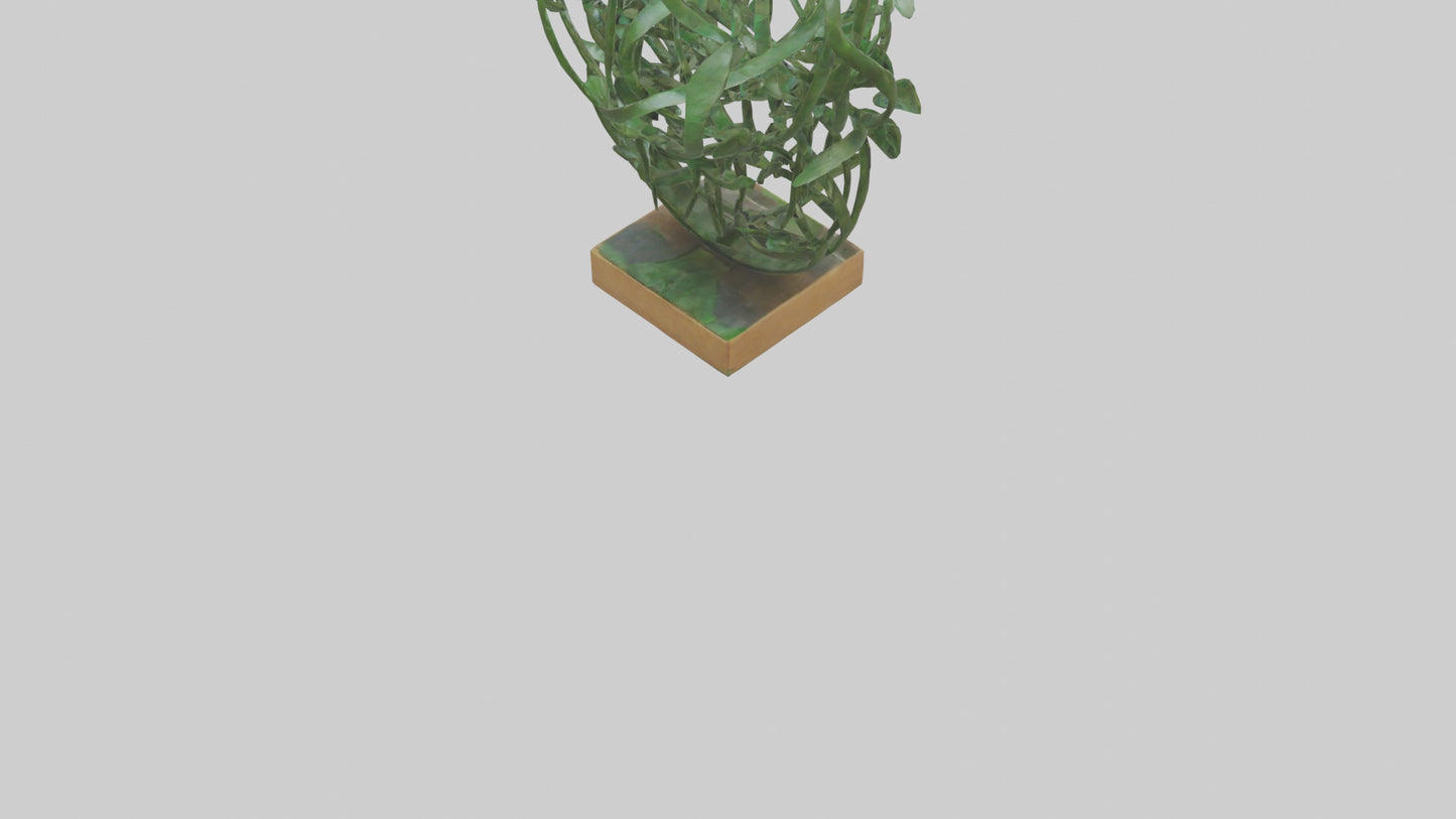 3D model Leafy Tangle sculpture model VR / AR / low-poly