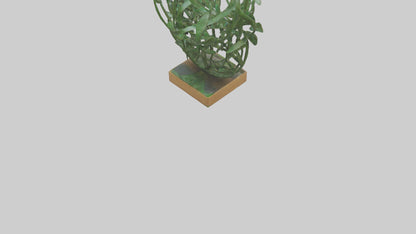 3D model Leafy Tangle sculpture model VR / AR / low-poly