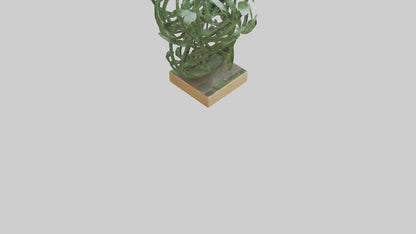 3D model Leafy Tangle sculpture model VR / AR / low-poly