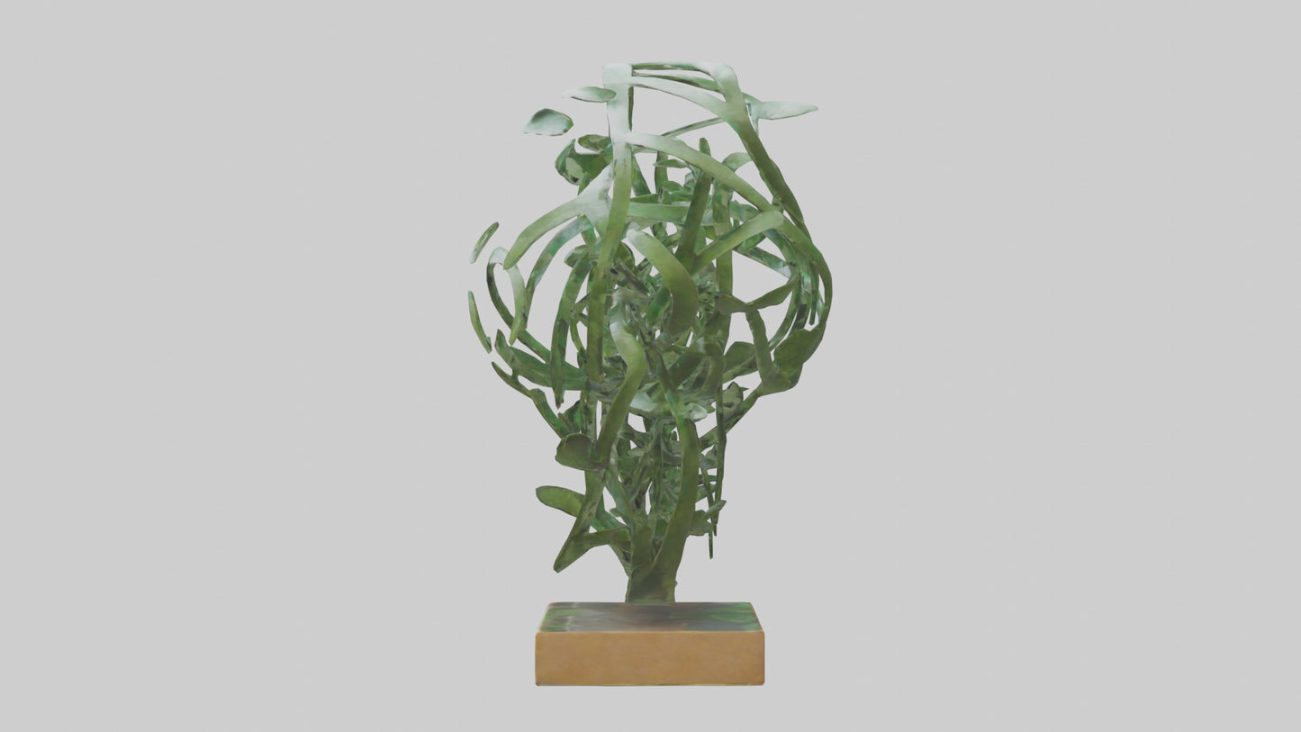 3D model Leafy Tangle sculpture model VR / AR / low-poly