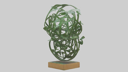 3D model Leafy Tangle sculpture model VR / AR / low-poly
