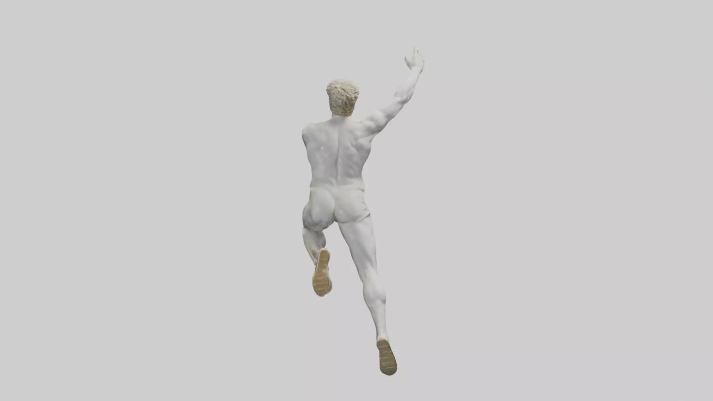 3D model Leaping Athlete statue model VR / AR / low-poly