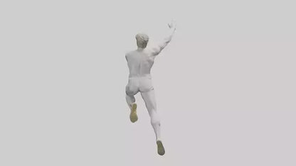 3D model Leaping Athlete statue model VR / AR / low-poly