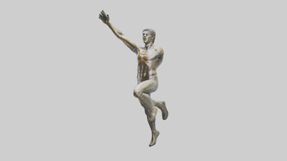 3D model Leaping Athlete statue model VR / AR / low-poly