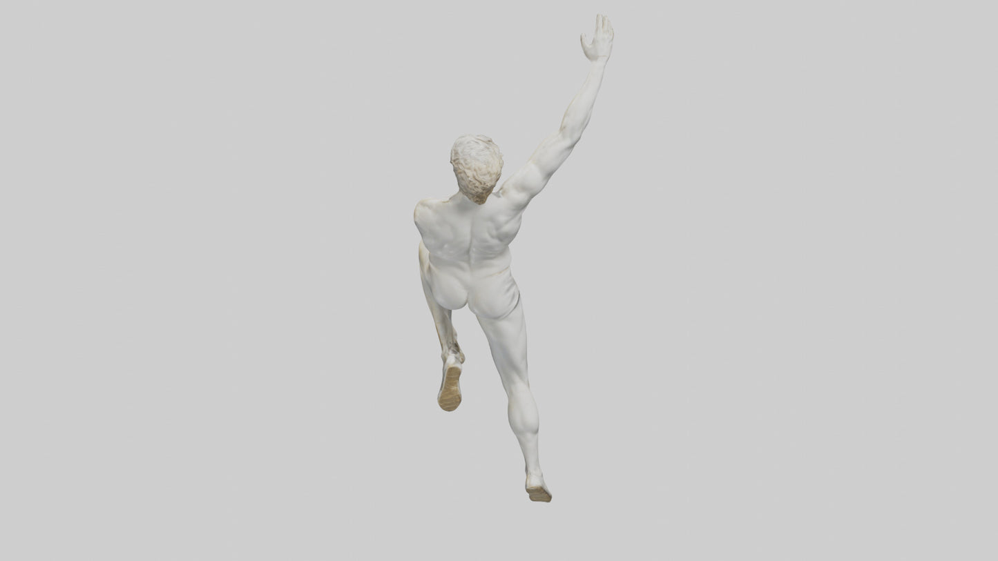 3D model Leaping Athlete statue model VR / AR / low-poly