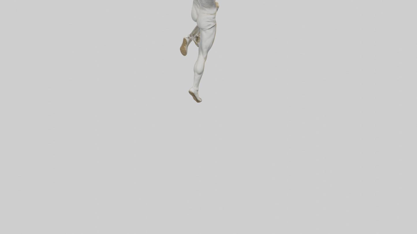 3D model Leaping Athlete statue model VR / AR / low-poly