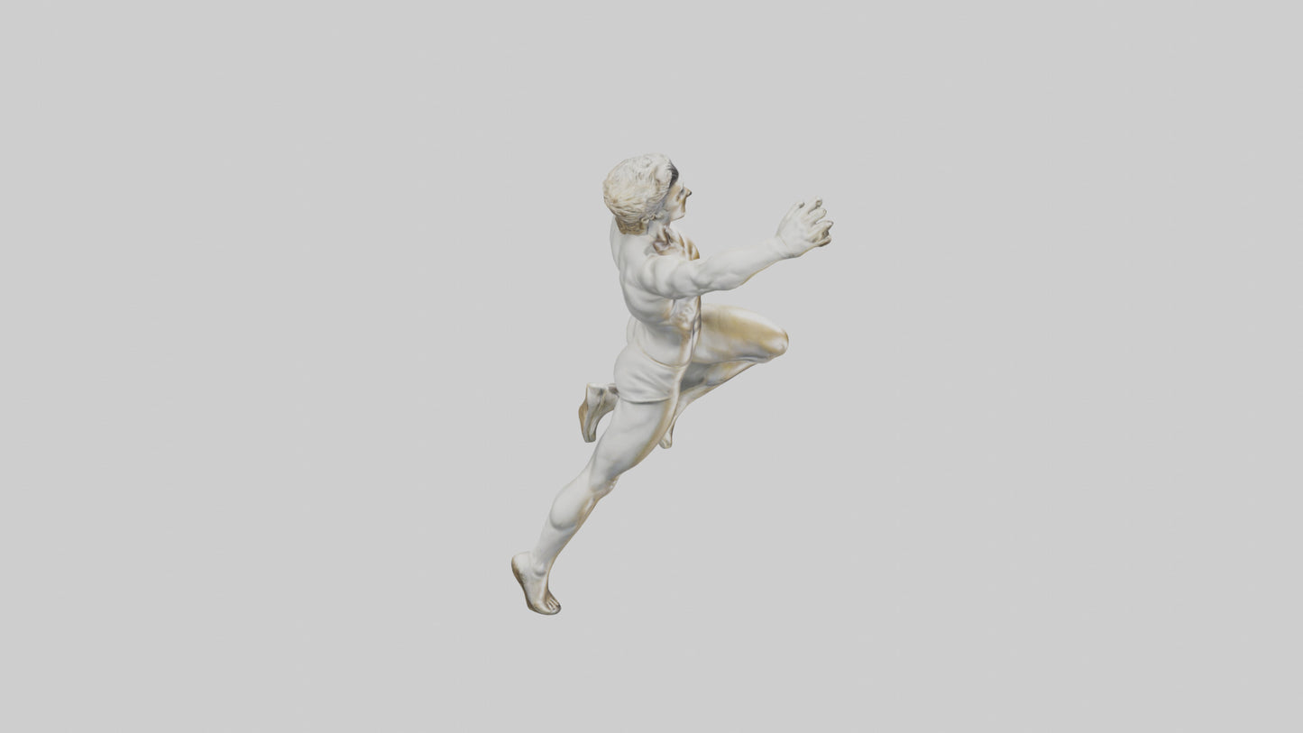 3D model Leaping Athlete statue model VR / AR / low-poly