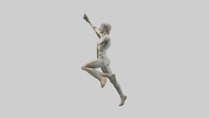 3D model Leaping Athlete statue model VR / AR / low-poly