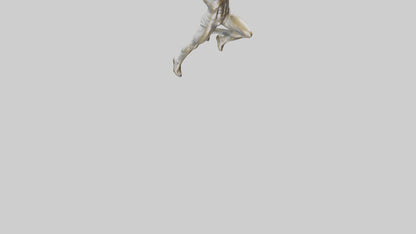 3D model Leaping Athlete statue model VR / AR / low-poly