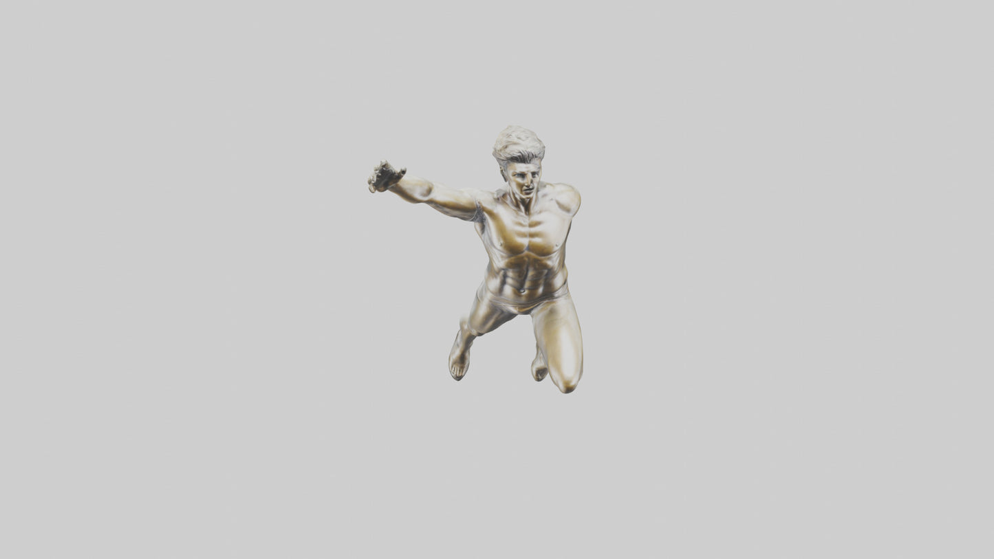 3D model Leaping Athlete statue model VR / AR / low-poly