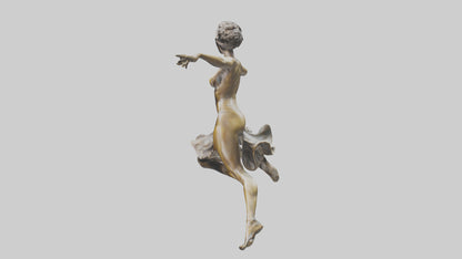 Leaping Dancer statue model VR / AR / low-poly