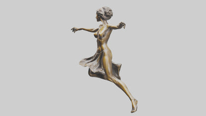Leaping Dancer statue model VR / AR / low-poly