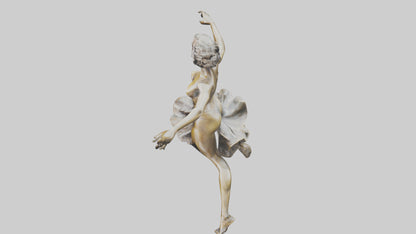 Leaping Dancer statue model VR / AR / low-poly
