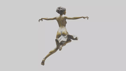 Leaping Dancer statue model VR / AR / low-poly