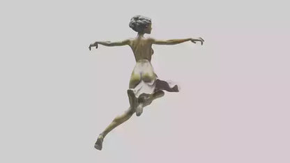 Leaping Dancer statue model VR / AR / low-poly