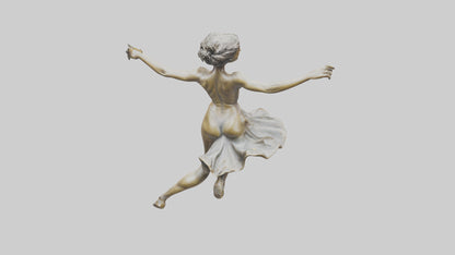 Leaping Dancer statue model VR / AR / low-poly