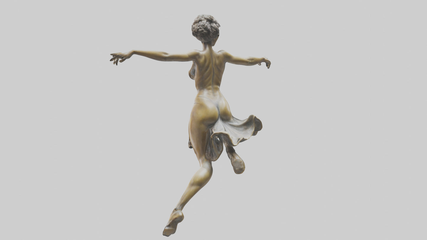 Leaping Dancer statue model VR / AR / low-poly