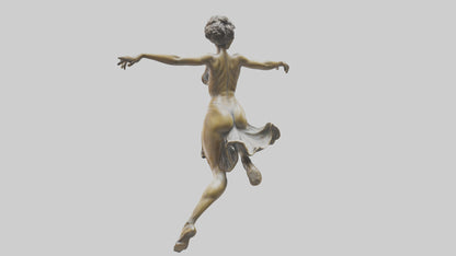 Leaping Dancer statue model VR / AR / low-poly