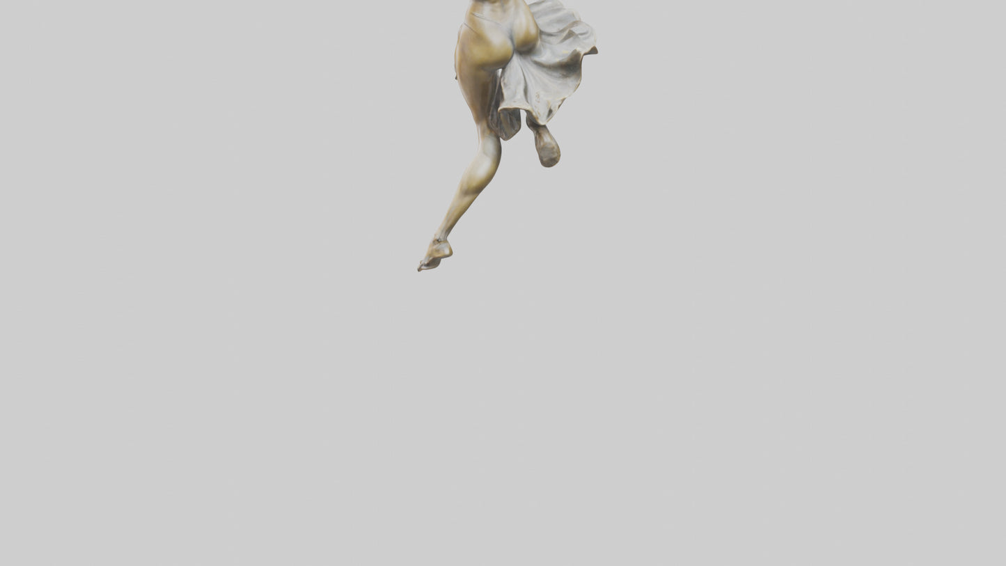 Leaping Dancer statue model VR / AR / low-poly
