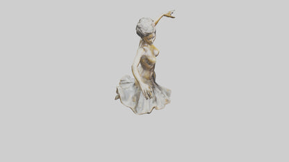 Leaping Dancer statue model VR / AR / low-poly