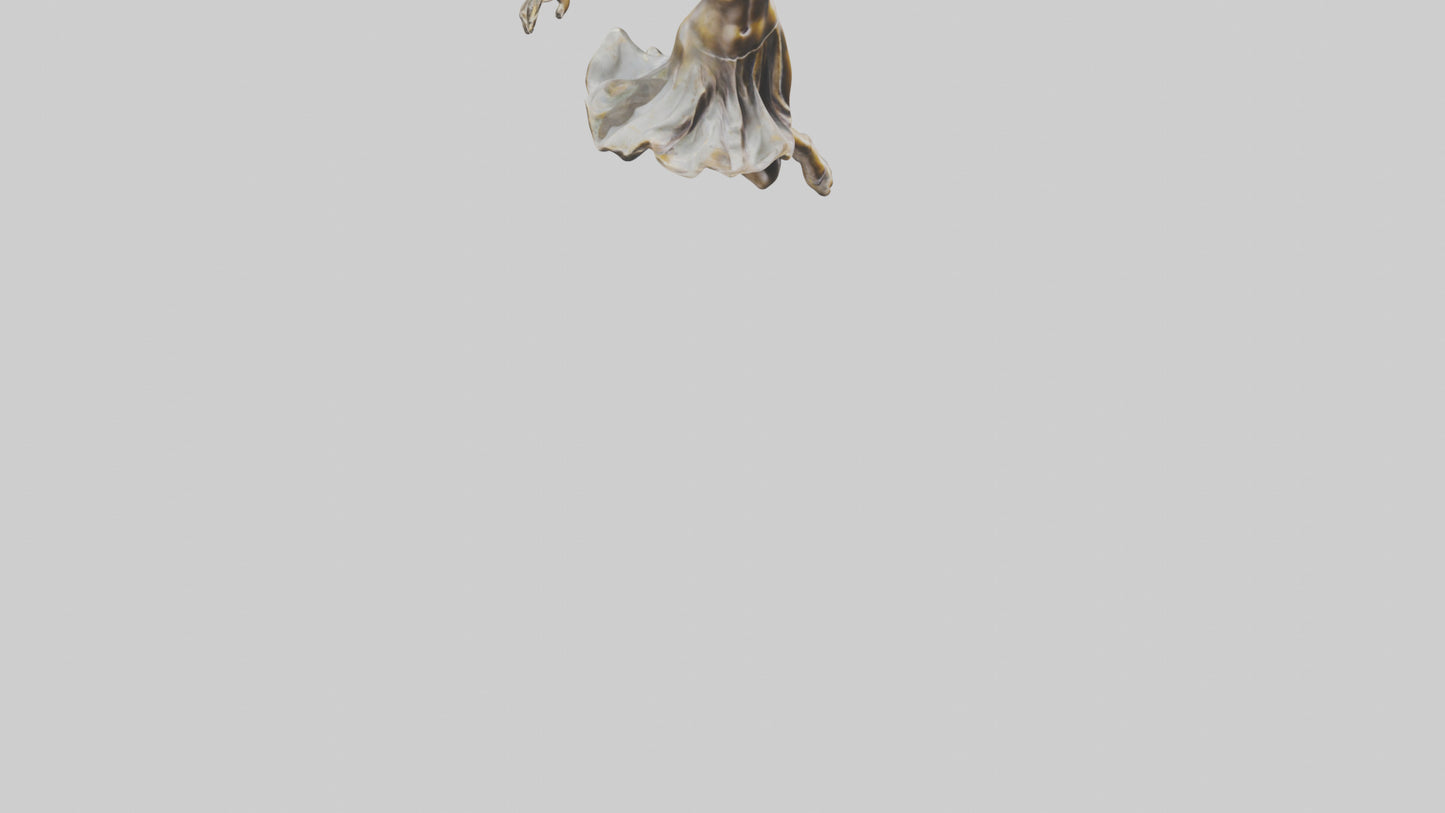 Leaping Dancer statue model VR / AR / low-poly