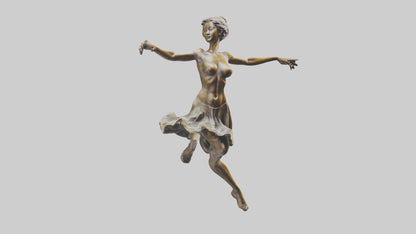 Leaping Dancer statue model VR / AR / low-poly