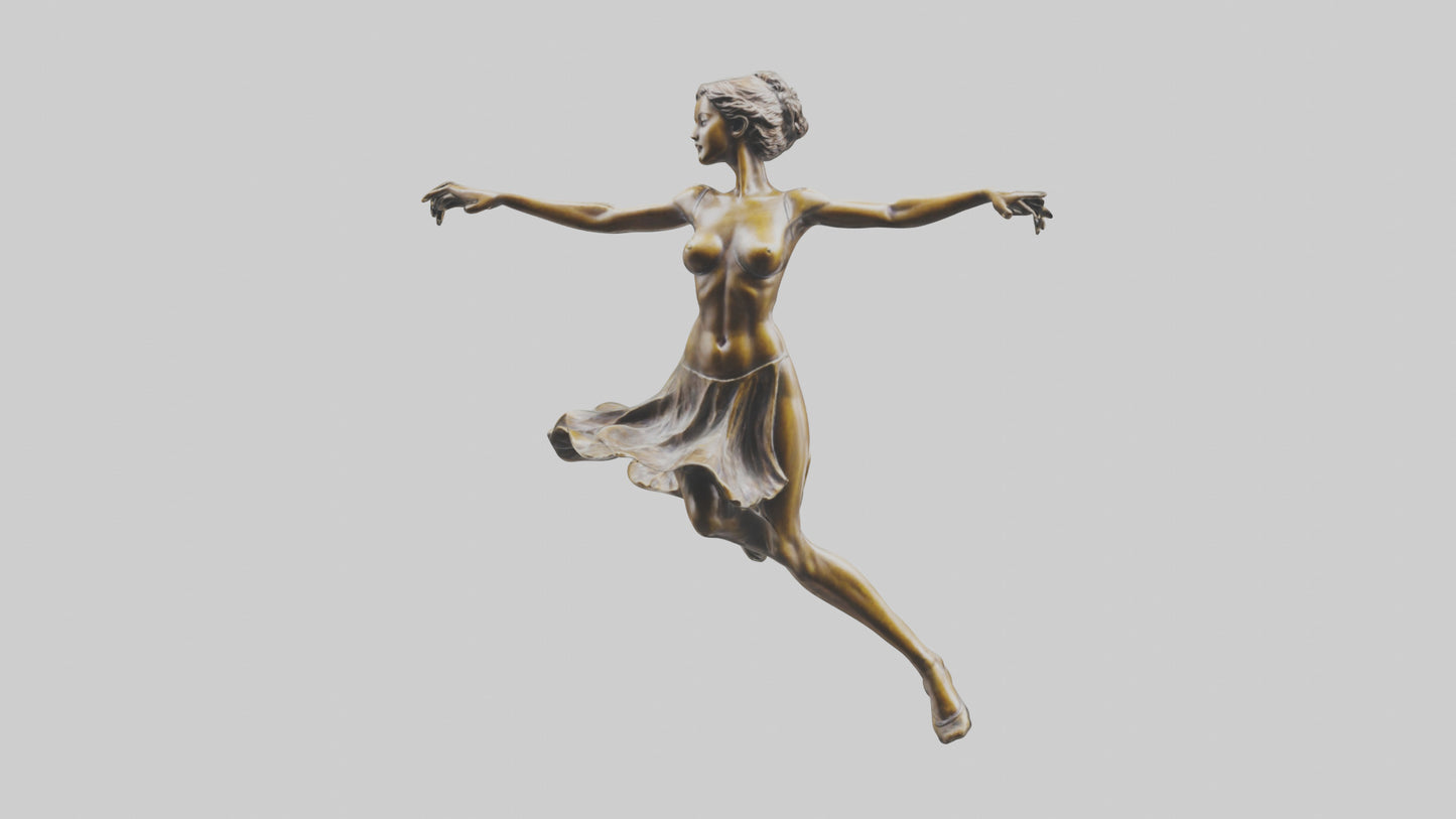 Leaping Dancer statue model VR / AR / low-poly