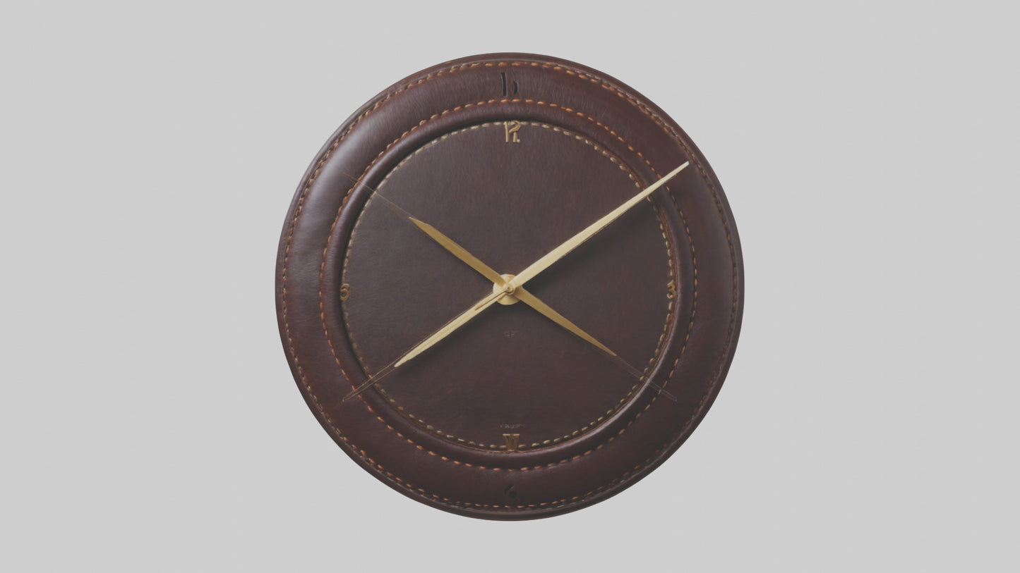Leather Wall Clock model VR / AR / low-poly