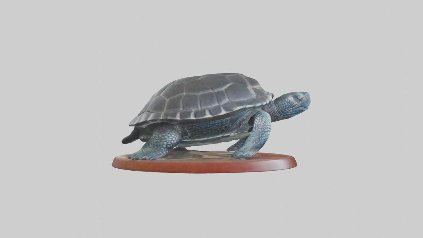 3D model Leatherback Sea Turtle statue model VR / AR / low-poly