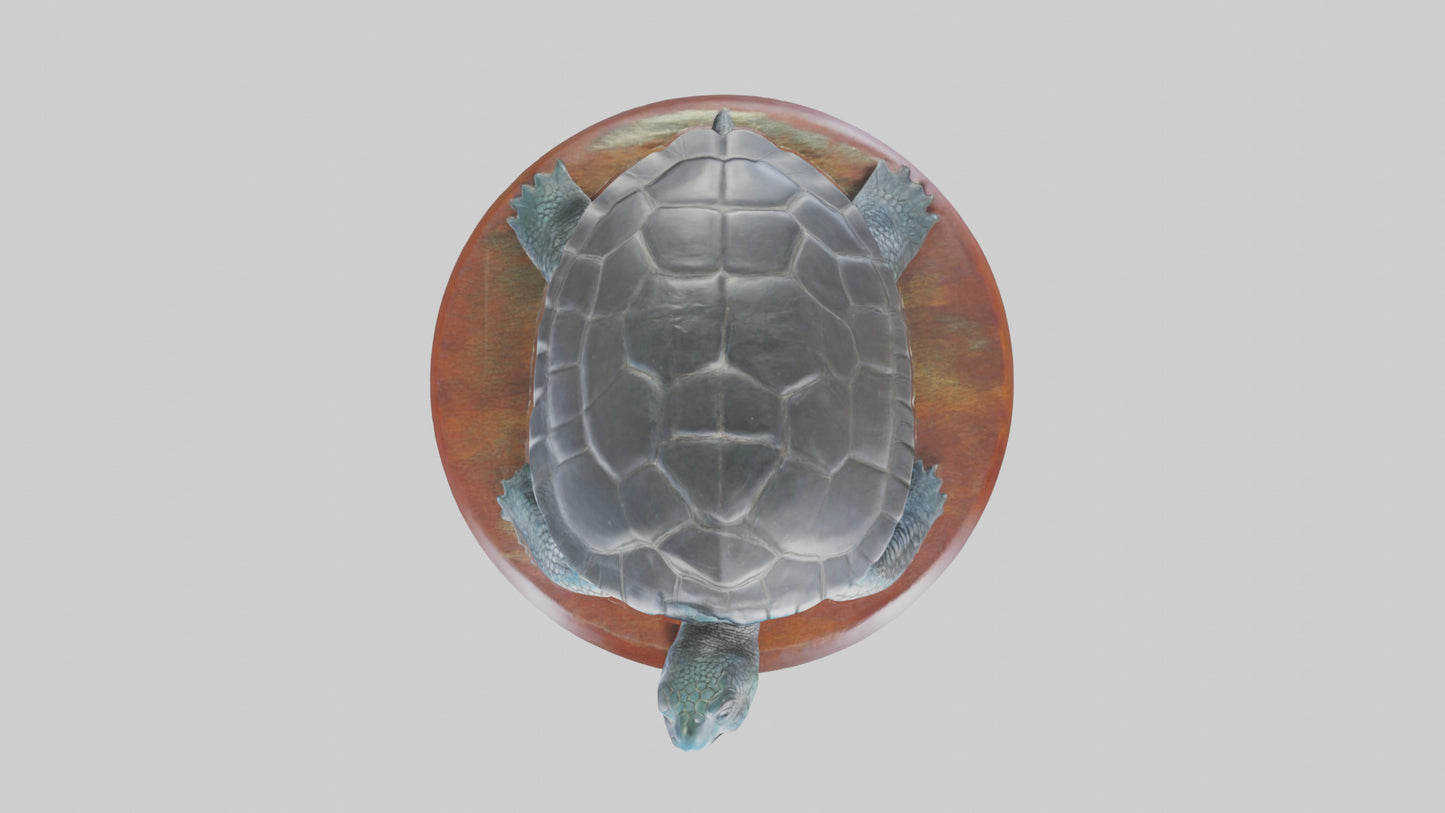 3D model Leatherback Sea Turtle statue model VR / AR / low-poly