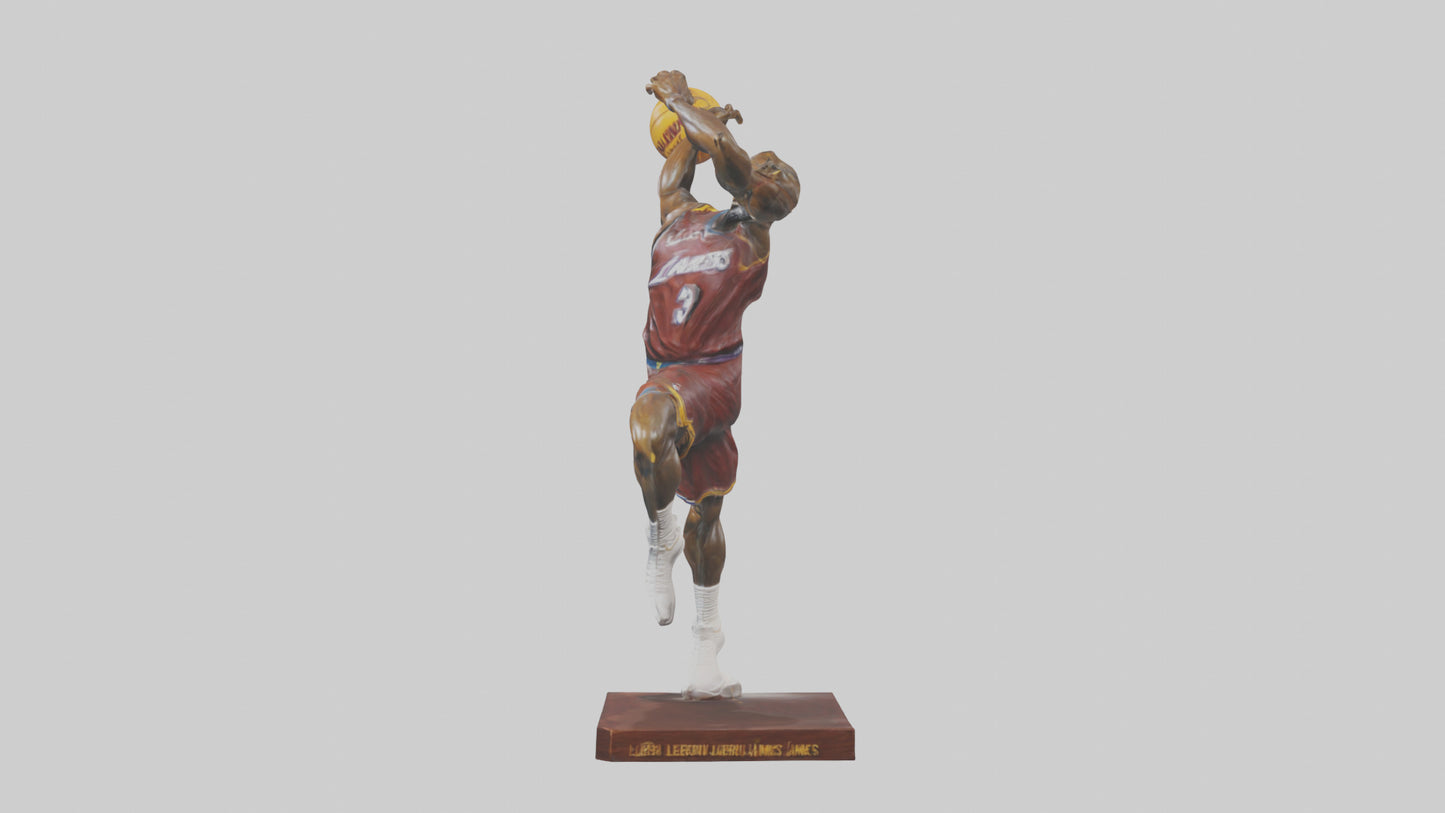 3D model LeBron James statue model VR / AR / low-poly