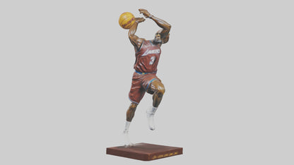 3D model LeBron James statue model VR / AR / low-poly
