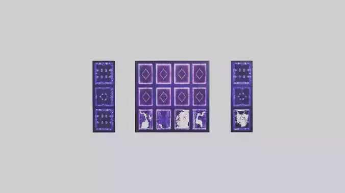 3D model LED Art Panels VR / AR / low-poly
