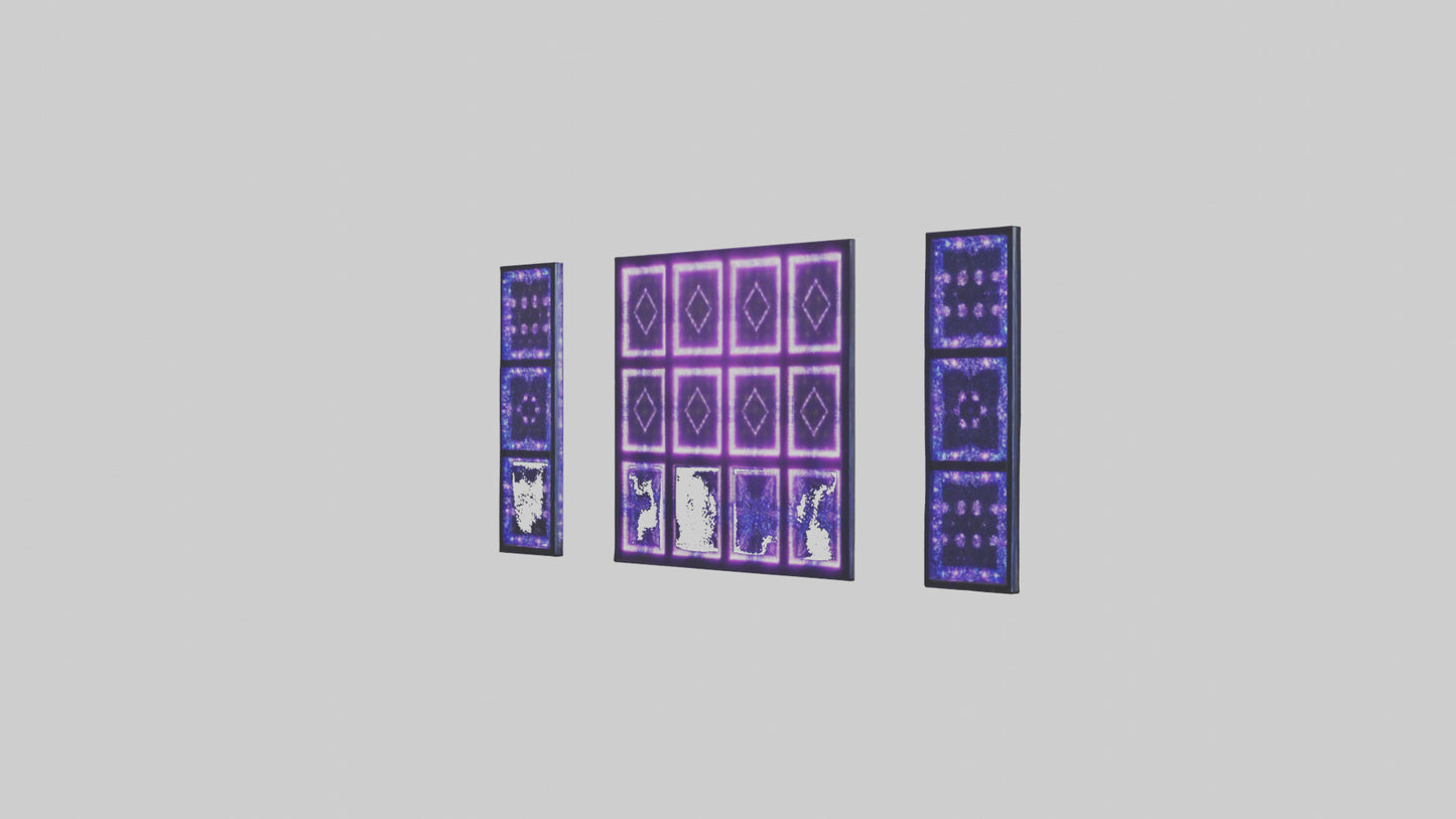 3D model LED Art Panels VR / AR / low-poly