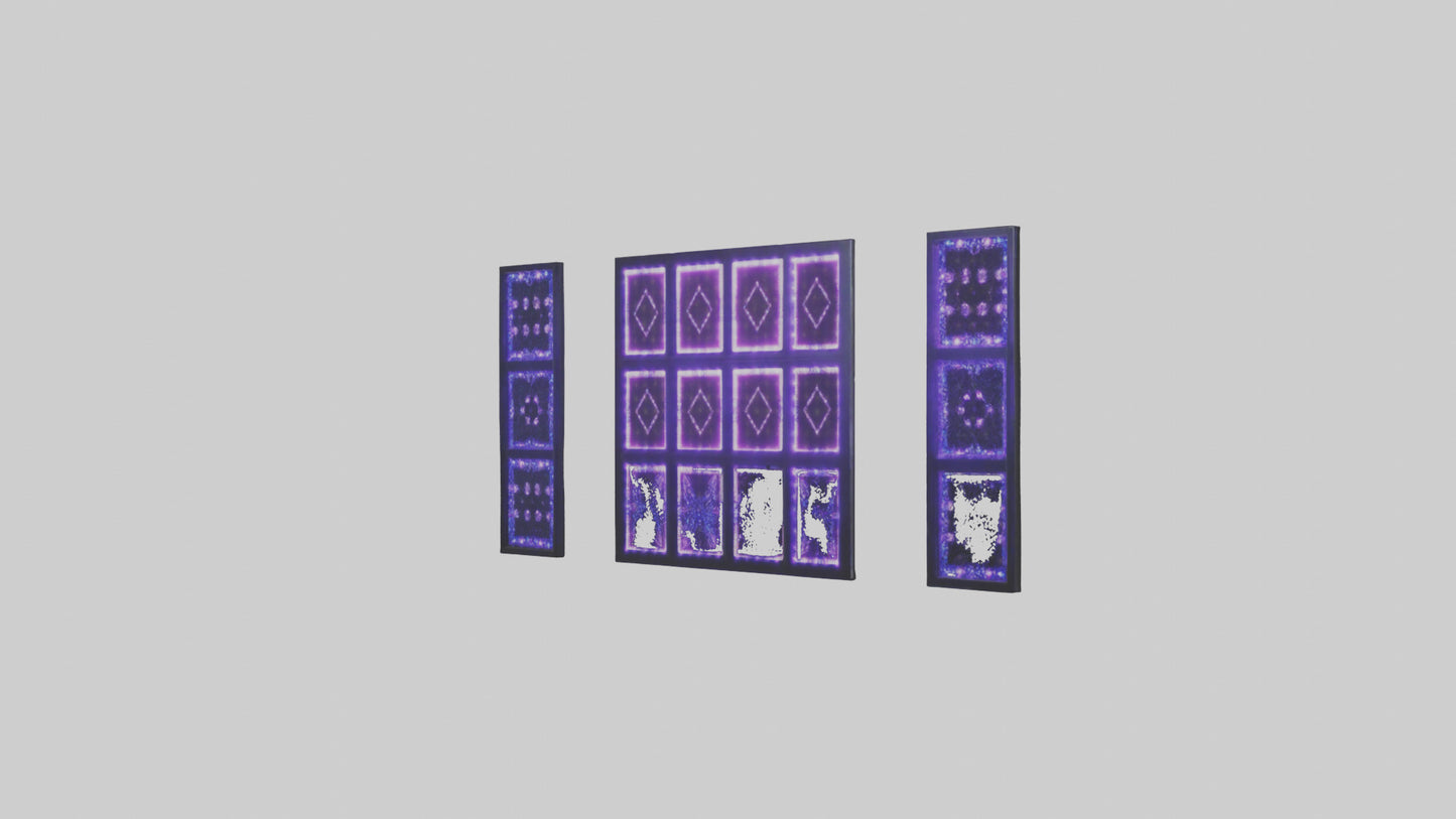 3D model LED Art Panels VR / AR / low-poly