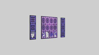 3D model LED Art Panels VR / AR / low-poly