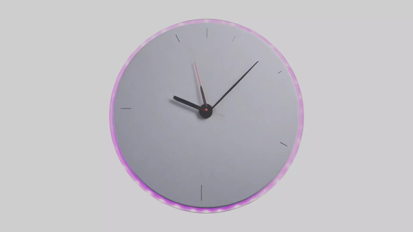 3D model LED Wall Clock model VR / AR / low-poly