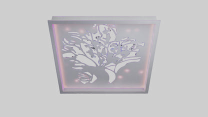 3D model LED wall decor model VR / AR / low-poly