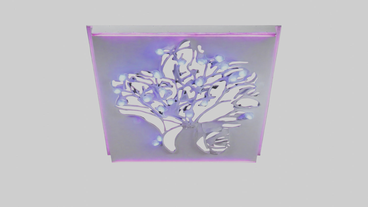 3D model LED wall decor model VR / AR / low-poly