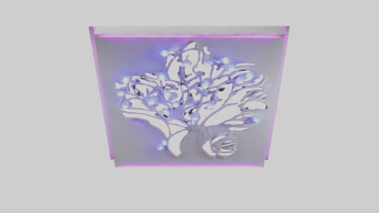 3D model LED wall decor model VR / AR / low-poly