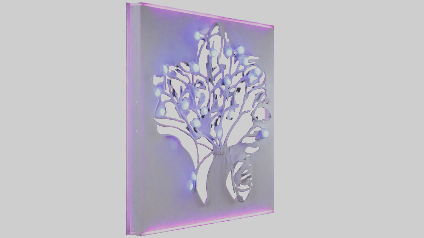 3D model LED wall decor model VR / AR / low-poly
