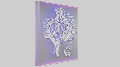 3D model LED wall decor model VR / AR / low-poly