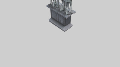 Led Zeppelin statue model VR / AR / low-poly