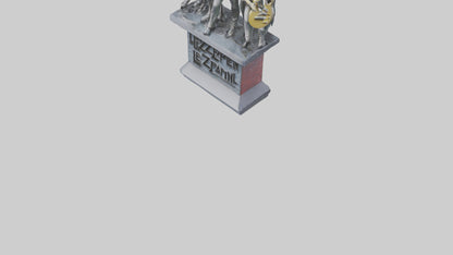 Led Zeppelin statue model VR / AR / low-poly