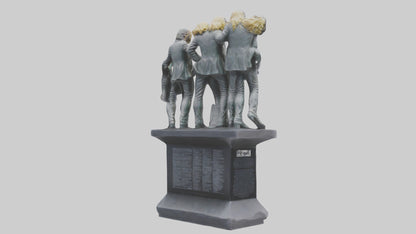 Led Zeppelin statue model VR / AR / low-poly
